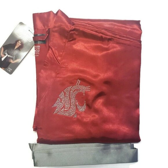 Little Earth Other - NCAA Womens Washington State Short Sleeve Kimono Red Size L/XL Bath Dorm Bed
